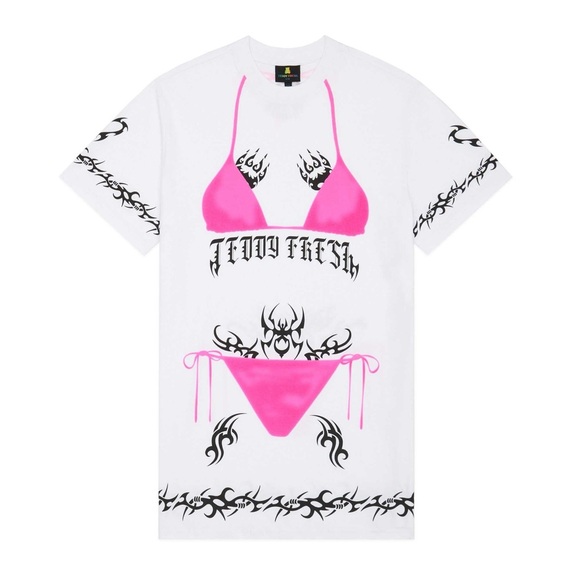 Teddy Fresh Other - Teddy Fresh Tattoo T-Shirt Dress
